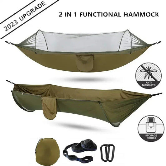 Lightweight Camping Hammock with Mosquito Net – 2-in-1 Outdoor Essential